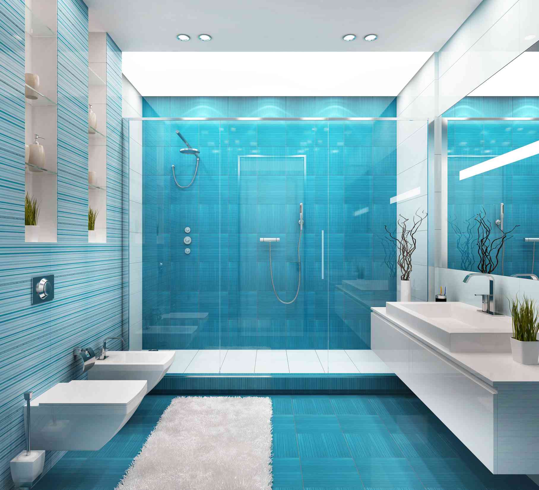 حمام أزرق