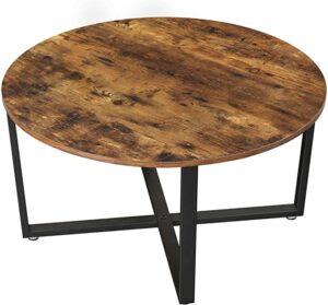 طاولة قهوة دائرية خشبية