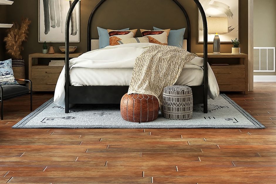 الأرضيات الخشبية في غرفة النوم